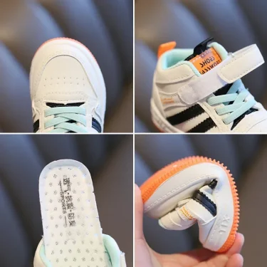 Size 21-32 Children Anti-slip Wear-resistant Casual Shoes Girls Boys Kids Soft Sole Toddler Shoes Baby Breathable Sport Sneakers 4
