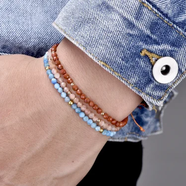 Dainty 3mm Labradorite Bracelet for Women Adjustable Easy to Wear to Best Friend 4