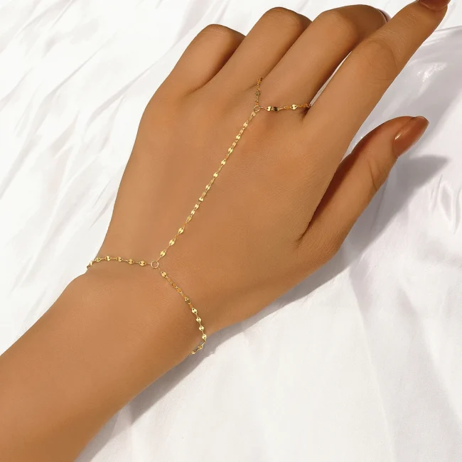 Aide 925 Silver Minimalist Creativity Infinite Symbol Flower Zircon Bracelets Women's Finger Chain Jewelry Clothing Accessories 5