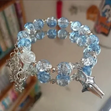 New Simple Beads Crystal Bracelet for Women Girls Korean Ins Flower Fox Feather Tassel Bracelets Friendship Jewelry Gifts 2025 6
