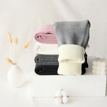 Thickened and Warm Girls Winter Fleece Long Pants Children Comfort Soft Leggings Kids Fashion Outerwear Bottoms School Clothes 3