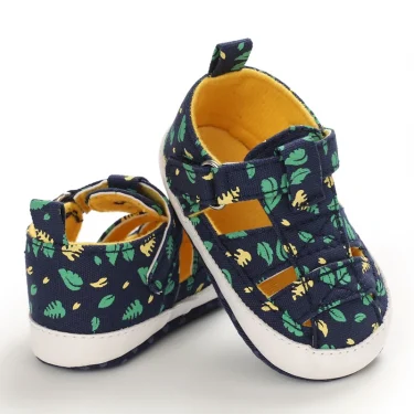 Summer Newborn Baby Boys Girls Fashion Summer Soft Crib Shoes First Walker Infant Anti Slip Sandals Shoes Soft Sole 0-18Months 4