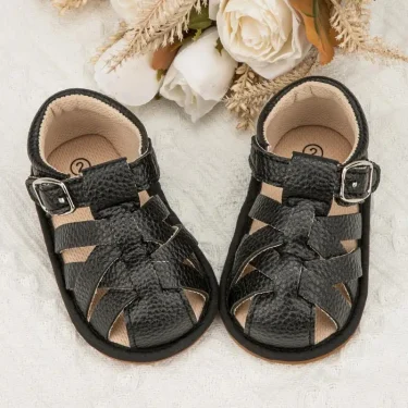 KIDSUN Baby Summer Sandals Infant Boy Girl Shoes Rubber Soft Sole Non-Slip Toddler First Walker Baby Crib Newborn 4