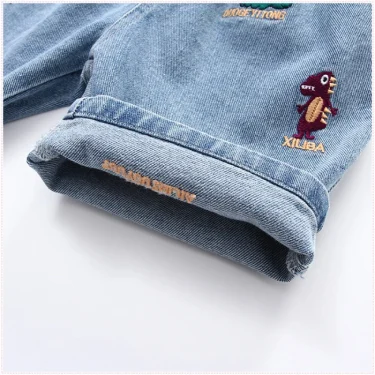 IENENS Baby Boys Shorts Girl Casual Jeans Kids Clothes Summer Short Pants 2-8 Years Clothing Boy's Loose Denim Shorts 4