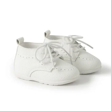 Meckior New Baby Shoes Retro Leather Boy Girl Shoes Toddler Rubber Sole Anti-slip First Walkers Newborn Infant Baby Crib Shoes 5
