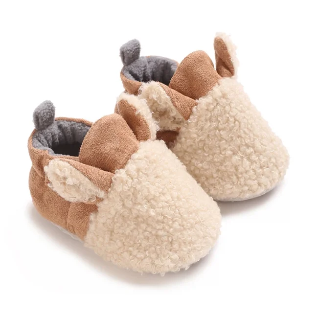 NEW Color block Toddler 0-18M Winter Snow Baby Warm Shoes Newborn Soft Sole First Walkers Shoes for Baby Girls Boys Infant Shoes 3