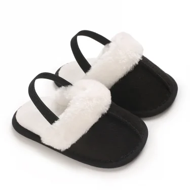 Spring and Winter Baby Shoes Cute Indoor Baby Fluffy Slippers Baby Toddler Boys and Girls Shoes Sandals First Step Walker 0-18M 5