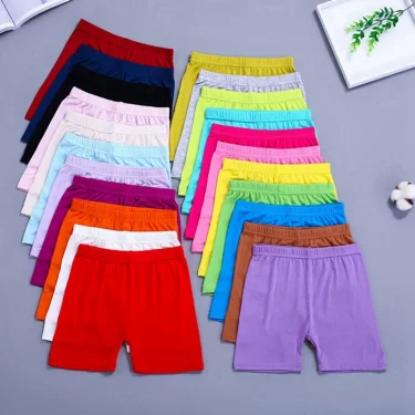 6Pcs/Set Candy Color Cotton Girls Short Safety Pants Kids Underwear Leggings Children Summer Cute Shorts Underpants for 2-10Y 1