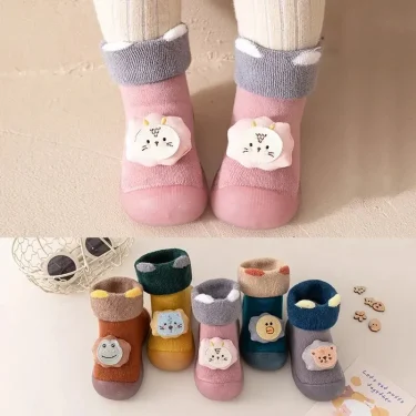 New Toddler Shoes Baby Soft Bottom Indoor Children's Floor Socks Shoes and Socks Thickened and Warm Winter Models 1