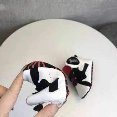 Spring and Autumn Season 0-18M Fashion High Top Baby Shoes Boys Basketball Shoes Sports Shoes Casual Anti slip First Step Shoes 5