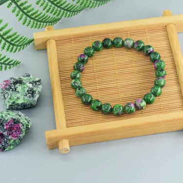 Geniune Natural Epidote Zoisite Stone Bead Bracelet Homme Quartz Lava Tiger Eye Bracelet Made of Natural Stone Jewelry for Women 2