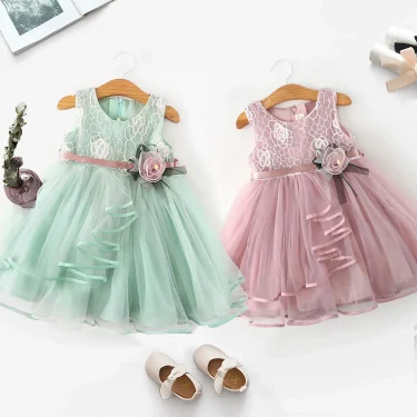 Baby Girls Dress Casual Costume Kids Dresses for 2-6Y Girl Flower Baby Dress Girl Party Little Prince Tutu Summer Dress Vestidos 5