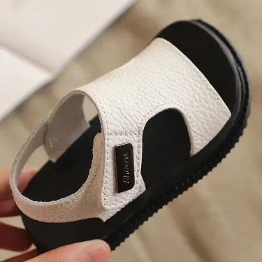 Summer Beach Sandals For Boys Korean Style Fashion Children Footwear PU Leather Anti-slippery Soft-soled Kid's Shoes 6