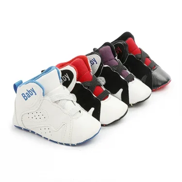 Meckior 2025 New Baby Boys Girls Sneakers Soft Bottom Non-slip Baby Soccer Basketball Sports Shoes First Walker Crib Shoes 1