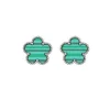 green earrings