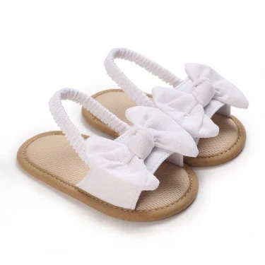 The First Newborn Bow Sandals Summer Soft Sole Comfortable Walking shoes Princess Dress Shoes 0-18M 2