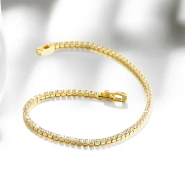 Sterling 925 Silver Jewelry 16cm to 19cm Tennis Bracelet 2mm Zirconia Anniversary Gift Genuine Sterling Silver Bracelet 4