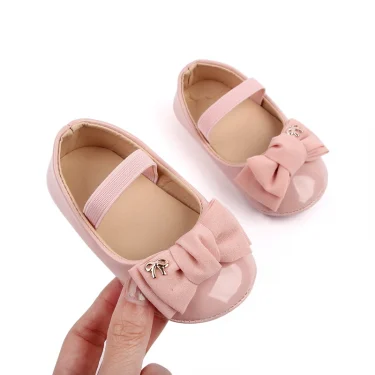 Baby Girl Shoes Cute Bowknot Toe-covered Soft PU Mary Jane Shoes Anti-slip Sole Spring Summer Sandal for 0-6-12m Baby NewFashion 2
