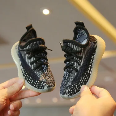 Kids Spring and Autumn Sneakers Soft Breathable Running Knitting Infant Teenage Mesh Sports Boy Girl Lightweight Coconut Shoes 3