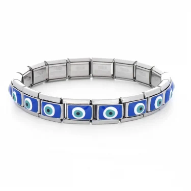 9mm Romantic Colour Heart Star Moon Flower Eye Italian Charm Links Fit Stainless Steel Bracelet Jewelry DIY Making 3