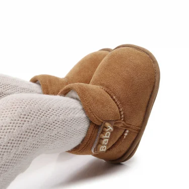 Baby Girls Boys Winter Ankle Boots Non-slip Newborn Snow Shoes Soft Bottom Fleece Warm Flats Casual Toddler Infant Walking Shoes 1