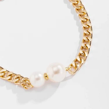 Vintage Punk Cuban Chains Necklaces Women Gothic Imitation-Pearl Pendant Necklace Chokers Fashion Accessories Jewellery 6