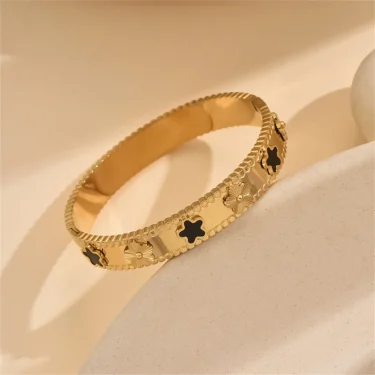 316L Stainless Steel Retro 3 Colors Natural Seashells Flowers Bracelets Ladies Fashion Trend High Jewelry Accessories Party Gift 6