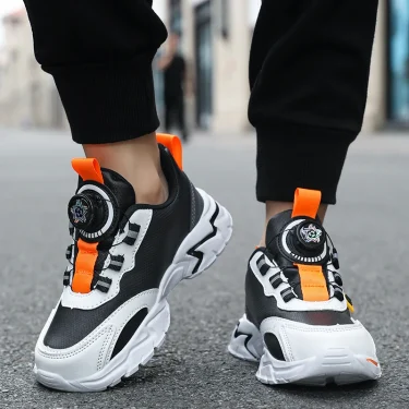 Hot Sell Children Casual Sports Shoes Brand Kids Leather Fashion Sneakers Boys Girls Breathable Lightweight Running Shoes 4
