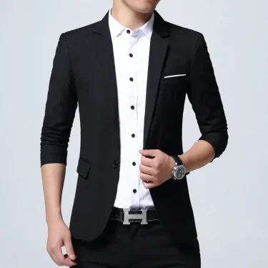Men's Smart Casual Suit Blazers Slim Fit Sport Coat Fashion Formal Dress Groom Marriage Suit Coat Spring Autumn Outwear 6