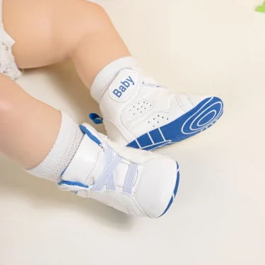 KIDSUN Casual High Gang Soft Sole Basketball Sports Shoes Baby Boy Girl Anti-slip First Walkers Infant Newborn Baby Shoes 4