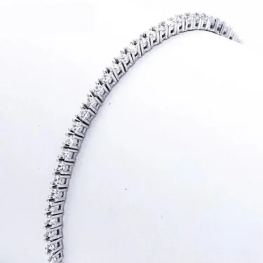 Sterling 925 Silver Jewelry 16cm to 19cm Tennis Bracelet 2mm Zirconia Anniversary Gift Genuine Sterling Silver Bracelet 5