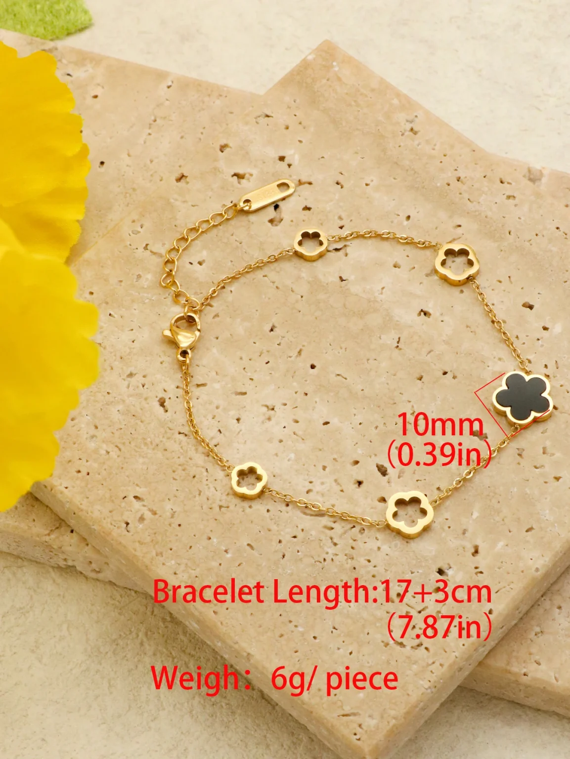 1 Piece Trendy Stainless Steel Shell Plum Flower Bohemia Party Bracelet For Women Original Design Bangle Jewelry 5