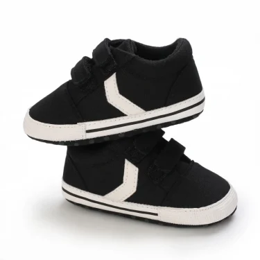 Black Fashion Newborn Casual Cloth Shoes Boys And Girls First Step Walking Shoes Infants Toddlers Children's Non Slip Baby Shoes 5