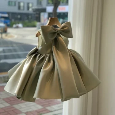 Newborn Baby Girls Baptism Dress Infant Princess Wedding Tutu Gown Birthday Party Dress Toddler Kids Flower Christening Clothes 3