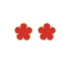 red gold earrings