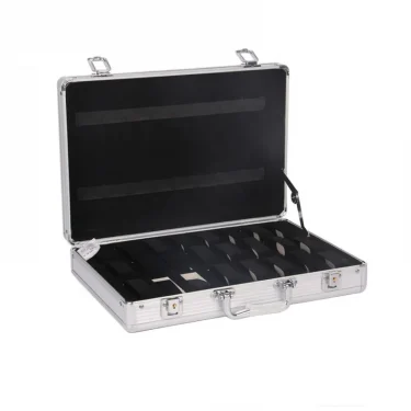 DELESYS Sales Promotion 6/12/24 Positions Aluminum Alloy Watch Storage Case Solid Shatter-Resistant Metallic Aluminium Watch Box 6