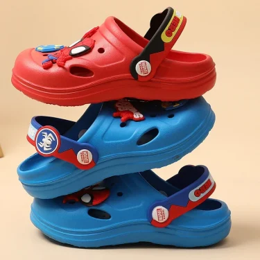 Disney Children's Hole Slipper Summer Boy Fashion Cartoon Spiderman Sandals Kids Beach Shoes Soft Bottom Toddler Home Slipper 2
