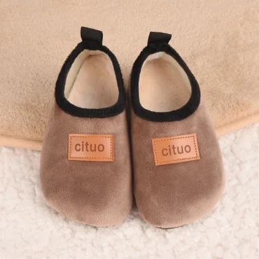 Winter Children Floor Shoes For Baby Slippers Kids Plush Warm Boys Girl Soft Anti-slip Nursey Indoor School Kids Shoes 4