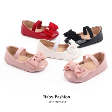 Baby Girl Shoes Cute Bowknot Toe-covered Soft PU Mary Jane Shoes Anti-slip Sole Spring Summer Sandal for 0-6-12m Baby NewFashion 1