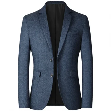 BROWON Brand Business Casual Jackets for Men Spring and Autumn Solid Color Turn-Down Collar Suits Blazer Wedding Blazer Men