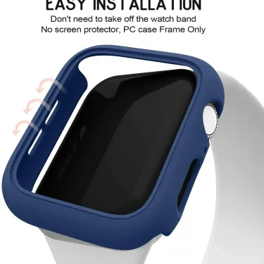 Matte Cover for Apple Watch 45mm 41mm 38mm 42mm 40mm 44mm, Hard PC Bumper Protective Case Frame for iWatch SE 9 8 7 6 5 4 3 2 1 2