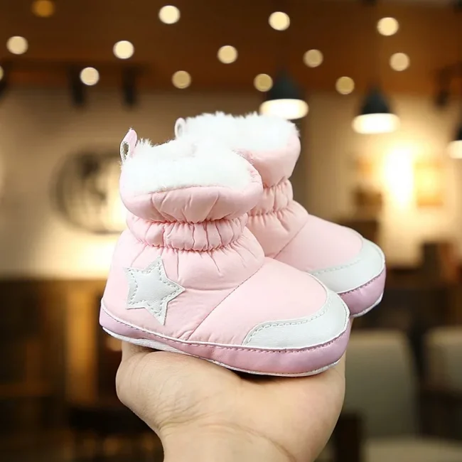 Autumn and Winter Baby Cotton Shoes For Both Male and Female Babies Soft Soled Zipper Thick Learning Step Cotton Shoes 3
