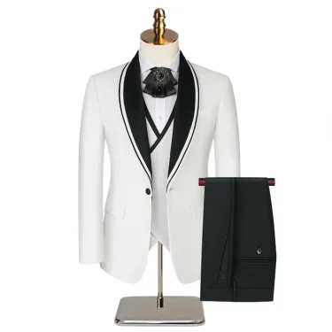 Men's Three-piece Wedding Tuxedo (Jacket + Vest + Pants) Fashion Show Concert Groom Engagement Cocktail Summer Party Men's Suit 3