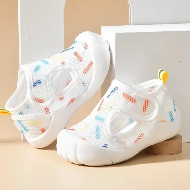 Summer Breathable Air Mesh Kids Sandals 1-4T Baby Unisex Casual Shoes Anti-slip Soft Sole First Walkers Infant Lightweight Shoes 1