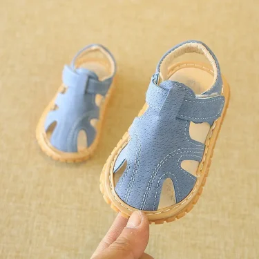New Baby Shoes First Shoes Newborn Boy Girl First Walkers Indoor Non-slip Baby Sandals Rubber Sole Summer Beach Infant Sandal 3