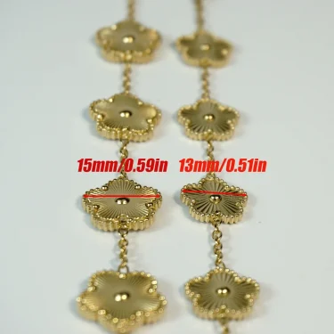 Adjustable New Design Gold Plated Stainless Steel 316L Plant Flower Bracelet With Five Leaf Petals Women's Luxury Gifts Clover 5