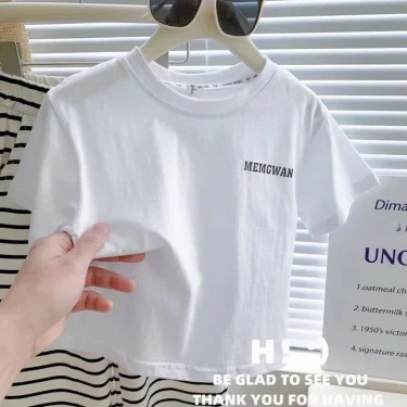 1-8 Years Summer Girls Clothing Set Comfortable Letter T-shirt+Stripe Loose Fitting Pants 2Pcs Suit For Kids Children Outfit 3