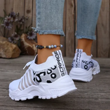 Summer Women Casual Shoes High-quality Breathable Sports Shoes Thick Soled Ankle Boots Zapatillas De Mujer 2025 New White Shoes 4