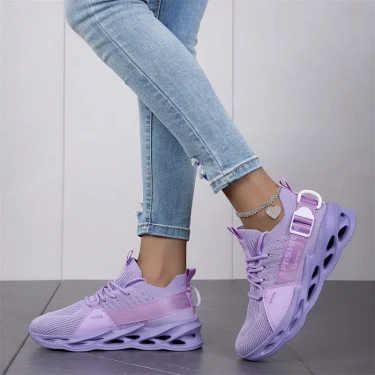 Fashion Purple Womens Casual Sneakers Lightweight Outdoor Walking Shoes Women Breathable Running Sneakers Unisex Men Sport Shoes 3