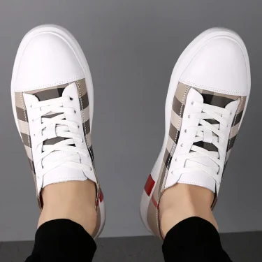 New Fashion Mens Breathable Skateboard Shoes Men Fashion Sneakers High Quality Trainers Shoes Casual Genuine Leather Shoes 3